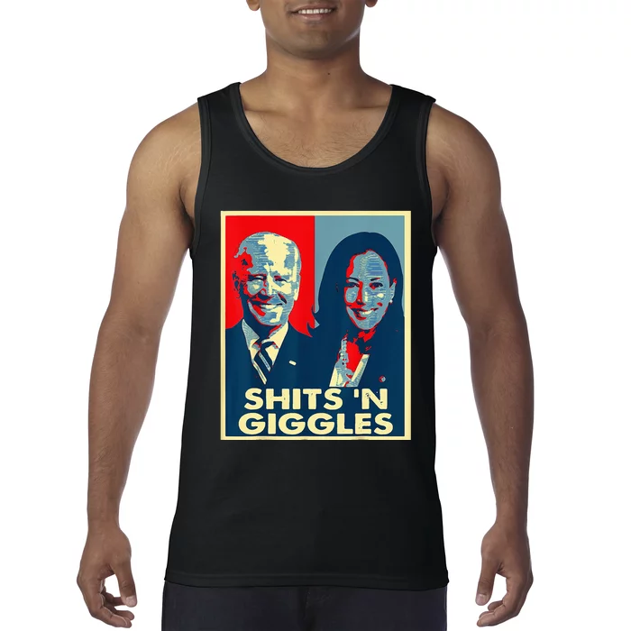 Funny Anti Biden Harris Shits N Giggles Political Tank Top