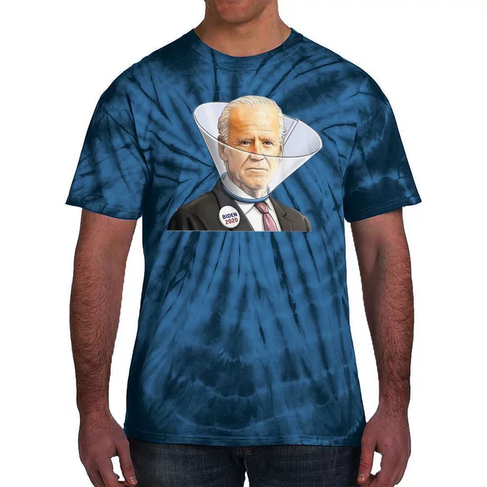 Funny Anti Biden And Dog Cone Impeach Biden Tie-Dye T-Shirt