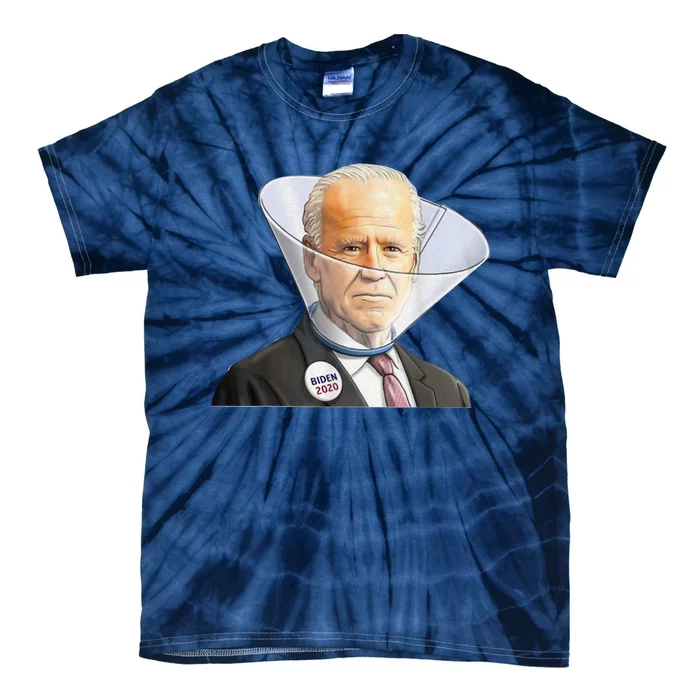 Funny Anti Biden And Dog Cone Impeach Biden Tie-Dye T-Shirt