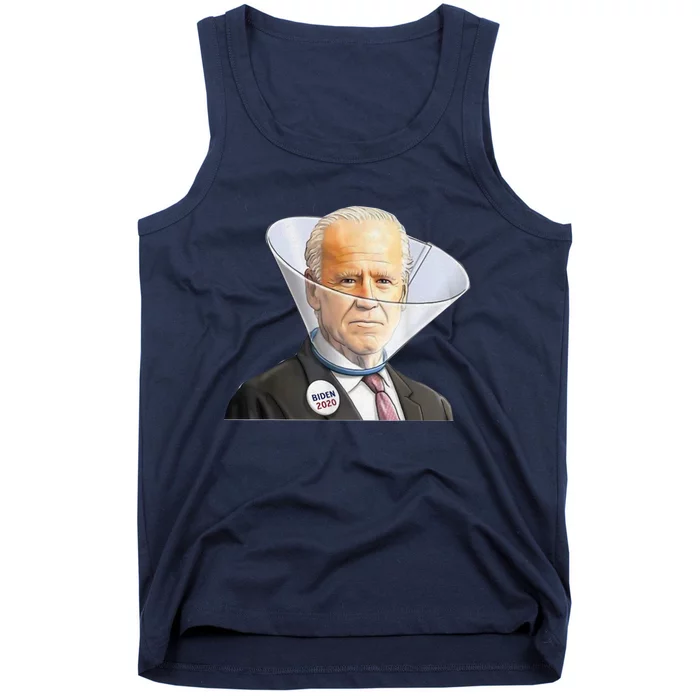 Funny Anti Biden And Dog Cone Impeach Biden Tank Top