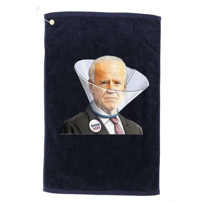 Funny Anti Biden And Dog Cone Impeach Biden Platinum Collection Golf Towel