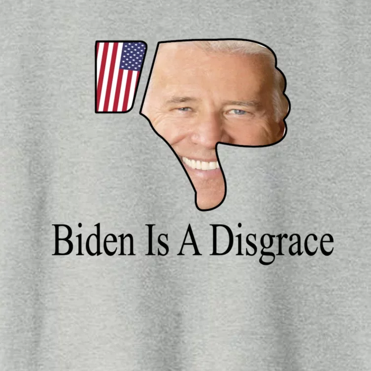 Funny Anti Biden Tee Biden Is A Disgrace Women's Crop Top Tee