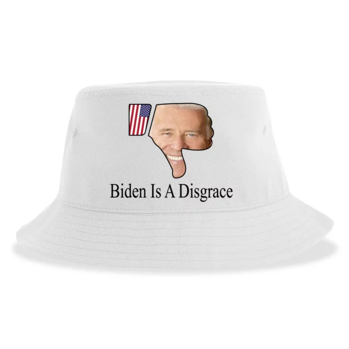 Funny Anti Biden Tee Biden Is A Disgrace Sustainable Bucket Hat