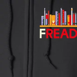 Freadom Anti Ban Books Freedom To Read Book Lover Reading Full Zip Hoodie