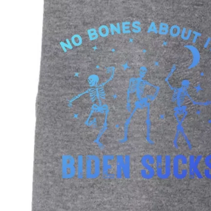 Funny Anti Biden Halloween Biden Sucks Dancing Skeletons Meaningful Gift Doggie 3-End Fleece Hoodie