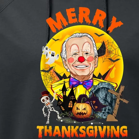 Funny Anti Biden Merry Thanksgiving Confused Halloween Performance Fleece Hoodie