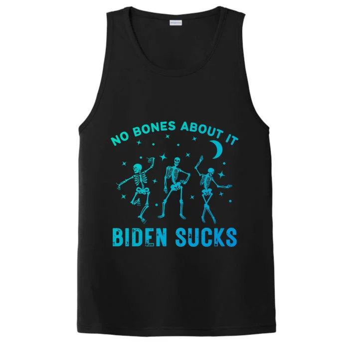 Funny Anti Biden Halloween Biden Sucks Dancing Skeletons Meaningful Gift Performance Tank