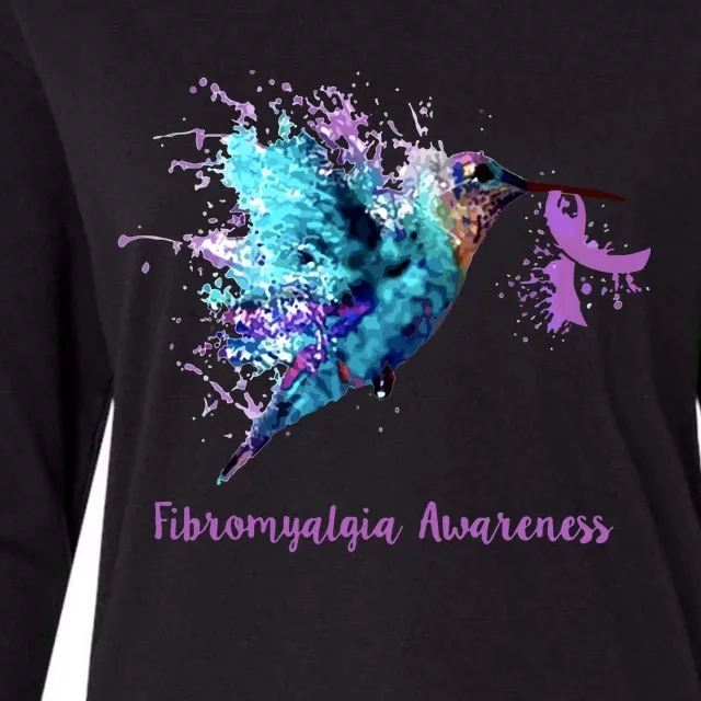 Fibromyalgia Awareness Bird Cancer Nurse Womens Cotton Relaxed Long Sleeve T-Shirt