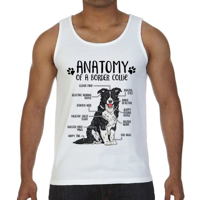 Funny Anatomy Border Collie Dog Lover Gift Comfort Colors® Tank Top