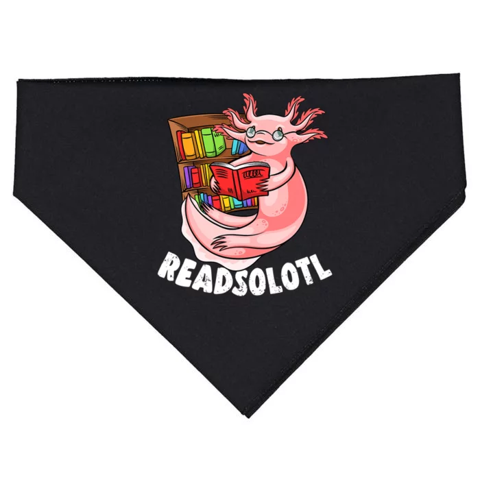 Funny Axolotl Book Lover Reading Lover Literature USA-Made Doggie Bandana