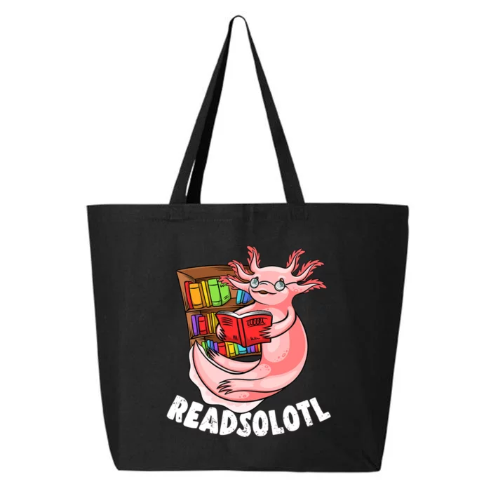 Funny Axolotl Book Lover Reading Lover Literature 25L Jumbo Tote