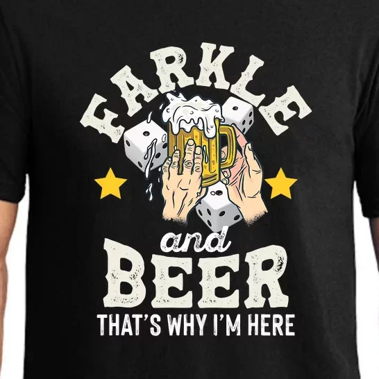 Farkle And Beer That's Why I'm Here Father's Day Farkle Pajama Set