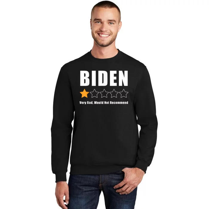 Funny Anti Biden Pro Trump 1 Star Rating Election Vote 2024 Sweatshirt