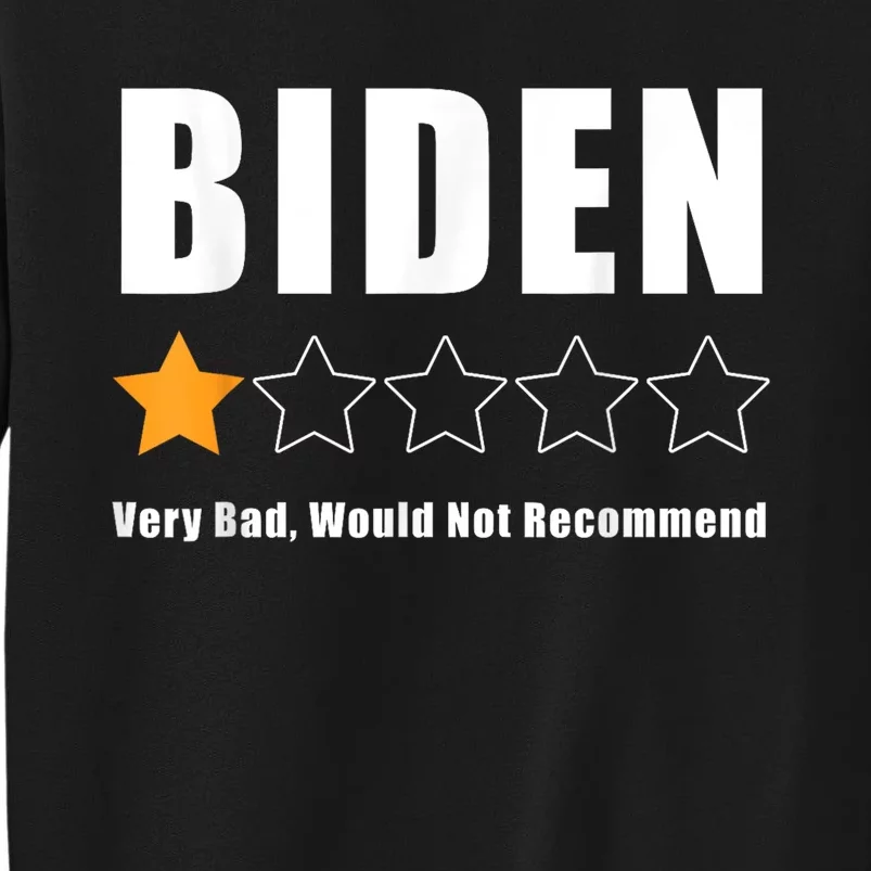 Funny Anti Biden Pro Trump 1 Star Rating Election Vote 2024 Sweatshirt