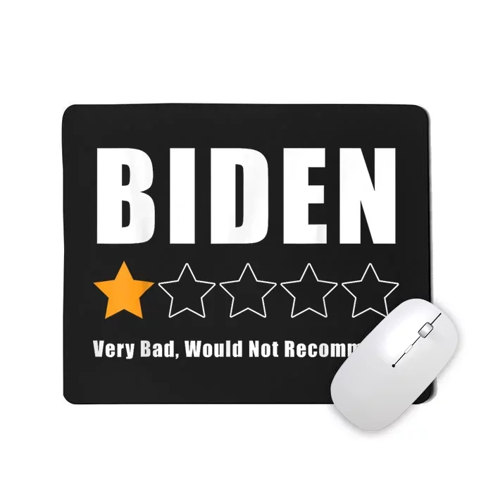 Funny Anti Biden Pro Trump 1 Star Rating Election Vote 2024 Mousepad