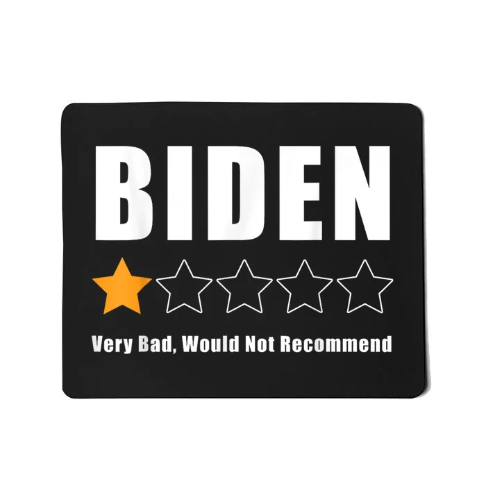 Funny Anti Biden Pro Trump 1 Star Rating Election Vote 2024 Mousepad