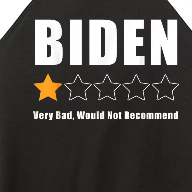 Funny Anti Biden Pro Trump 1 Star Rating Election Vote 2024 Women’s Perfect Tri Rocker Tank