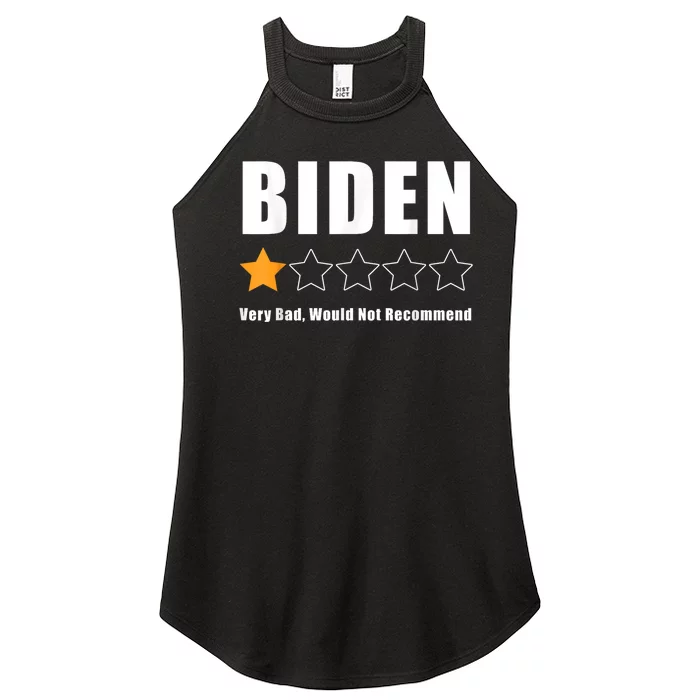 Funny Anti Biden Pro Trump 1 Star Rating Election Vote 2024 Women’s Perfect Tri Rocker Tank