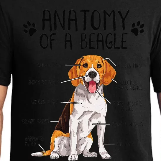 Funny Anatomy Beagle Dog Owner Pet Lover Pajama Set