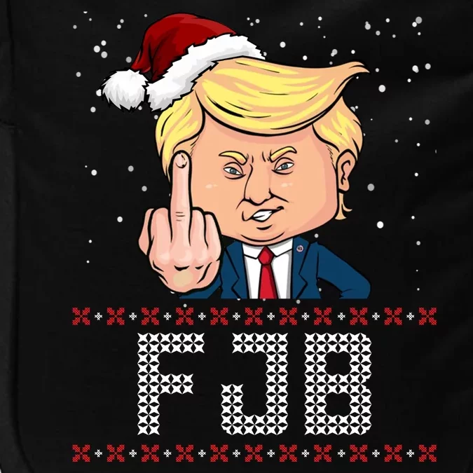 FJB Anti Biden Trump Flicking Off Ugly Christmas Impact Tech Backpack