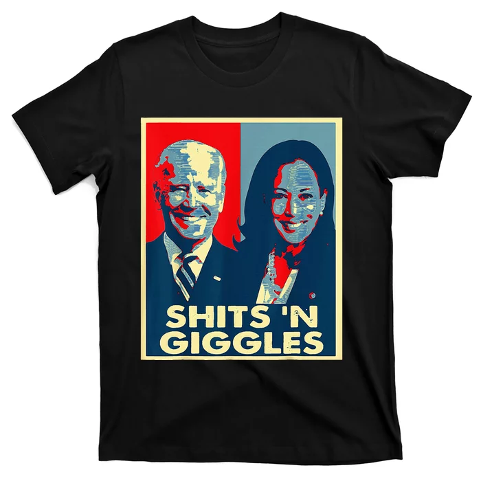 Funny Anti Biden Harris Shits N Giggles Political T-Shirt