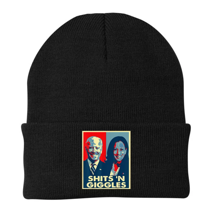 Funny Anti Biden Harris Shits N Giggles Political Knit Cap Winter Beanie