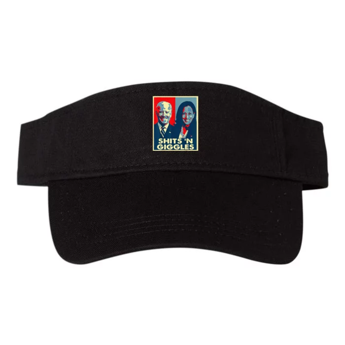 Funny Anti Biden Harris Shits N Giggles Political Valucap Bio-Washed Visor