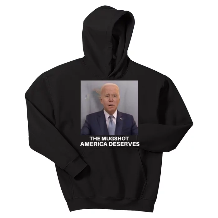 Funny Anti Biden The Mug Shot America Deserves Kids Hoodie