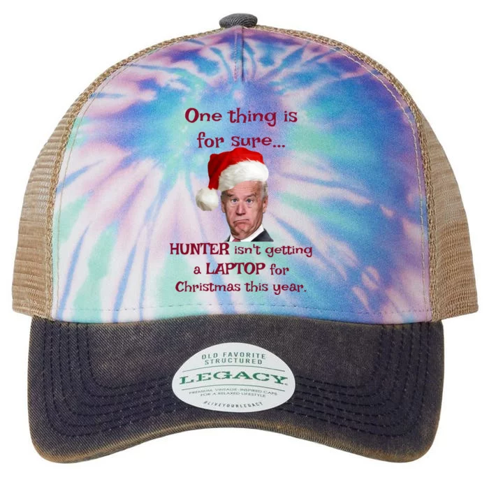 Funny Anti Biden Christmas Legacy Tie Dye Trucker Hat