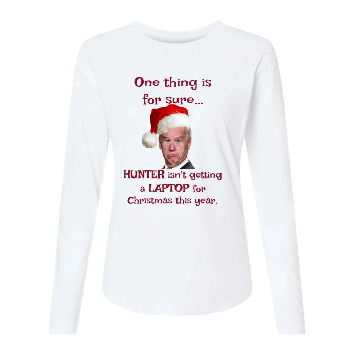 Funny Anti Biden Christmas Womens Cotton Relaxed Long Sleeve T-Shirt