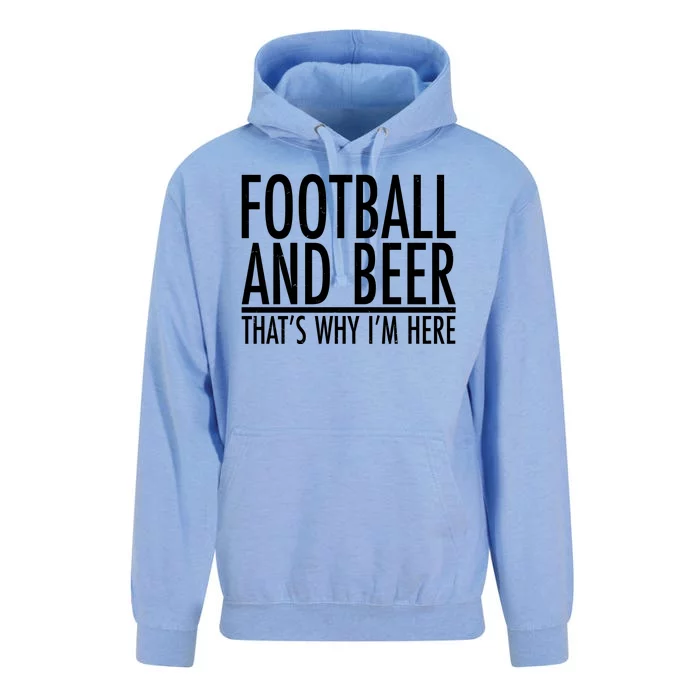 Football And Beer That's Why I'm Here Unisex Surf Hoodie