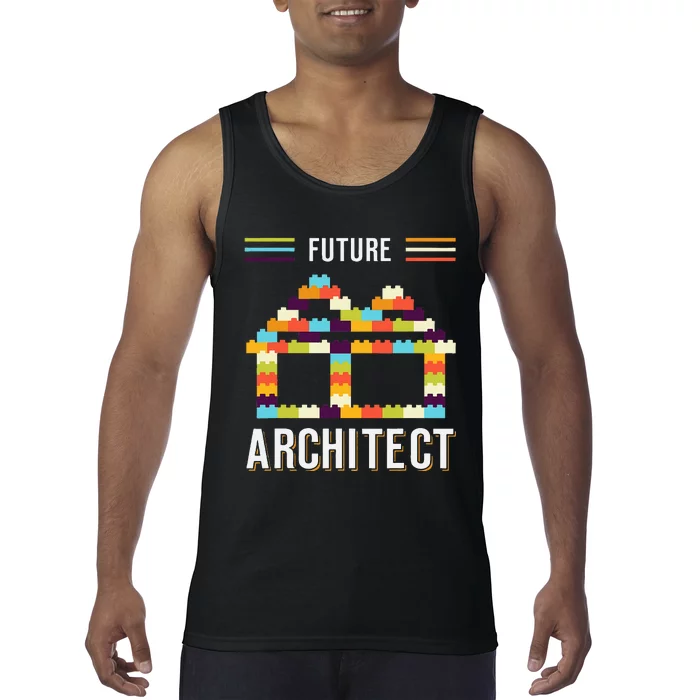 Future Architect Building Blocks Brick Gift for Cute Tank Top