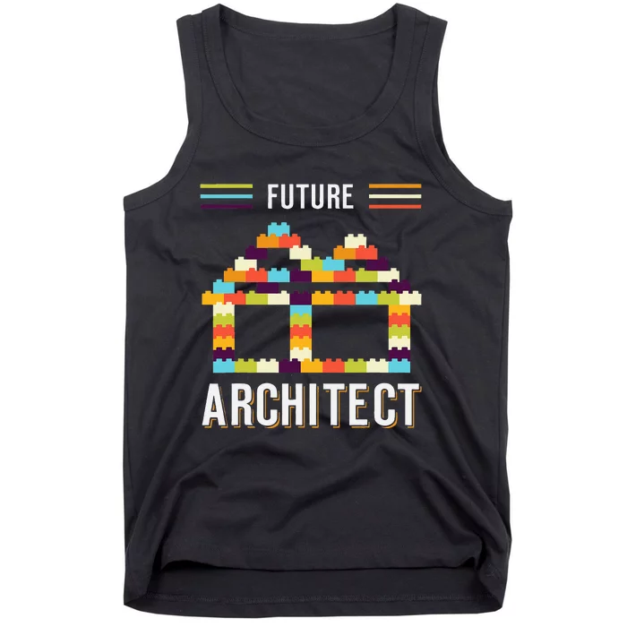 Future Architect Building Blocks Brick Gift for Cute Tank Top