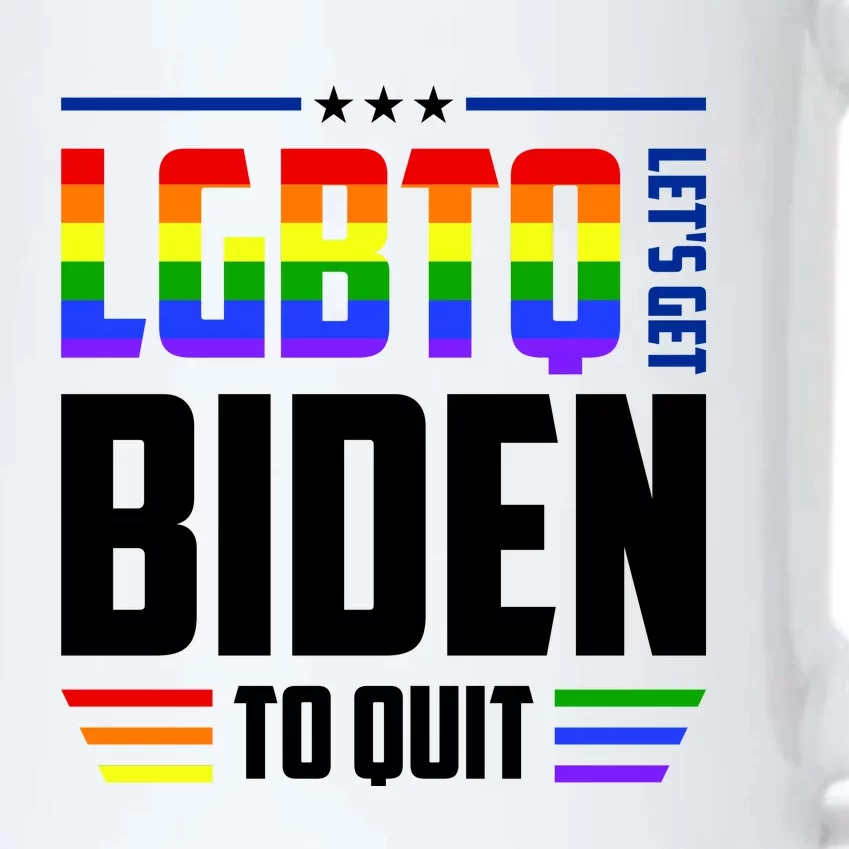 Funny Anti Biden LGBTQ Lets Get Biden To Quit Black Color Changing Mug