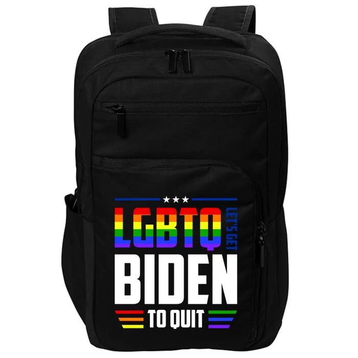 Funny Anti Biden LGBTQ Lets Get Biden To Quit Impact Tech Backpack