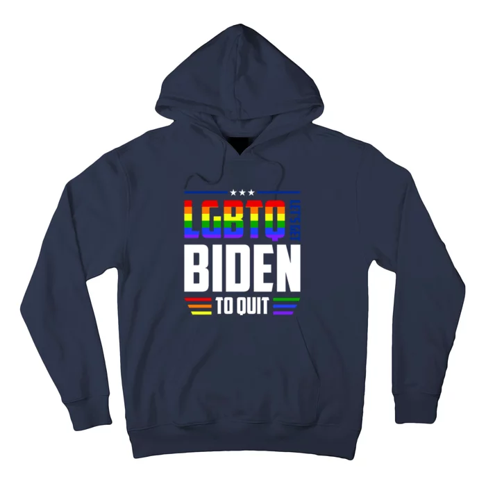 Funny Anti Biden LGBTQ Lets Get Biden To Quit Hoodie