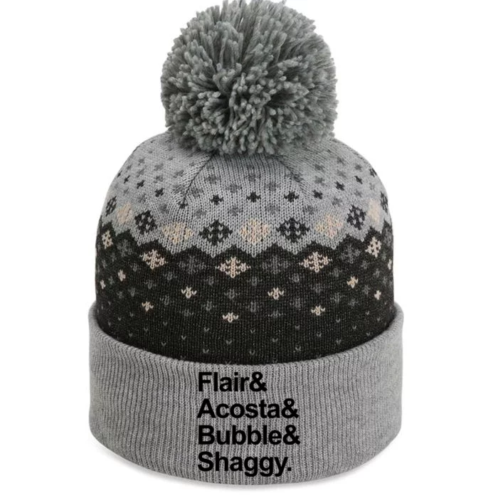 Flair Acosta Bubble And Shaggy The Baniff Cuffed Pom Beanie