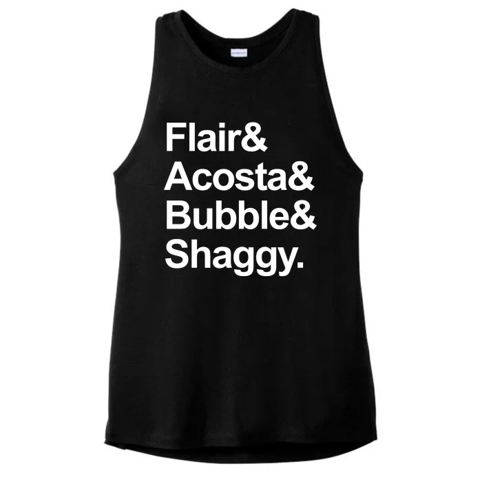 Flair Acosta Bubble And Shaggy Ladies Tri-Blend Wicking Tank