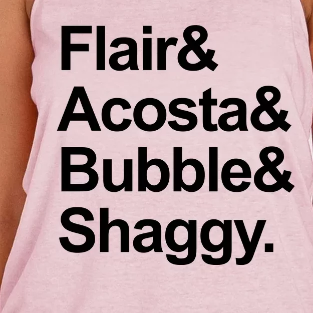 Flair Acosta Bubble And Shaggy Women's Knotted Racerback Tank