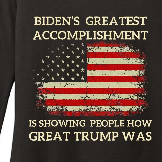 Funny Anti Biden BidenS Greatest Accomplishment Is Womens CVC Long Sleeve Shirt