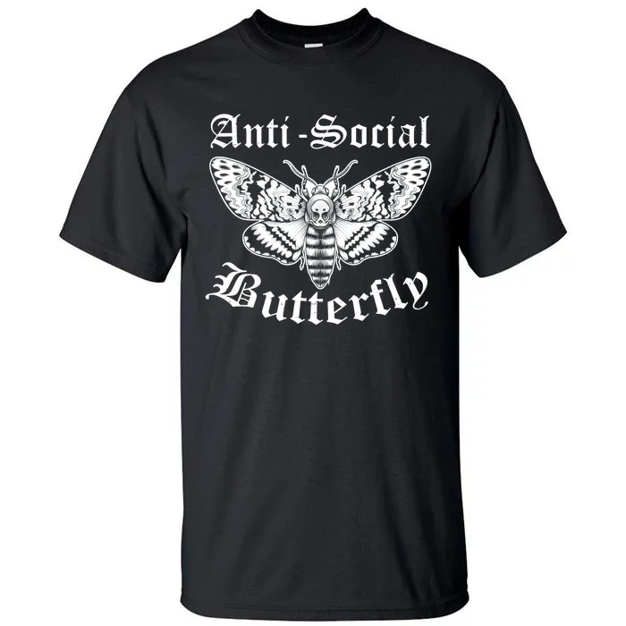 Funny Antisocial Butterfly Design, Introvert Humor Tall T-Shirt