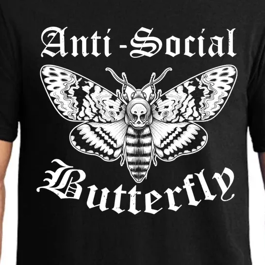 Funny Antisocial Butterfly Design, Introvert Humor Pajama Set