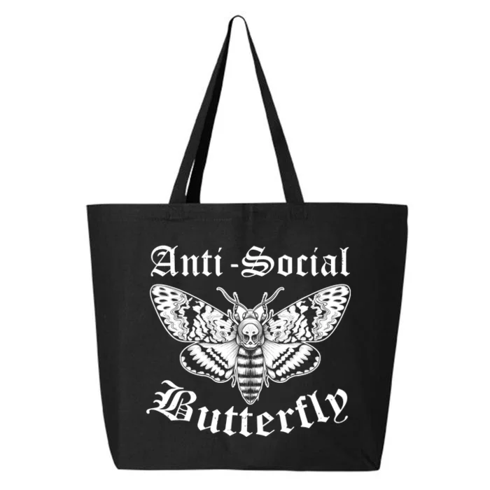 Funny Antisocial Butterfly Design, Introvert Humor 25L Jumbo Tote