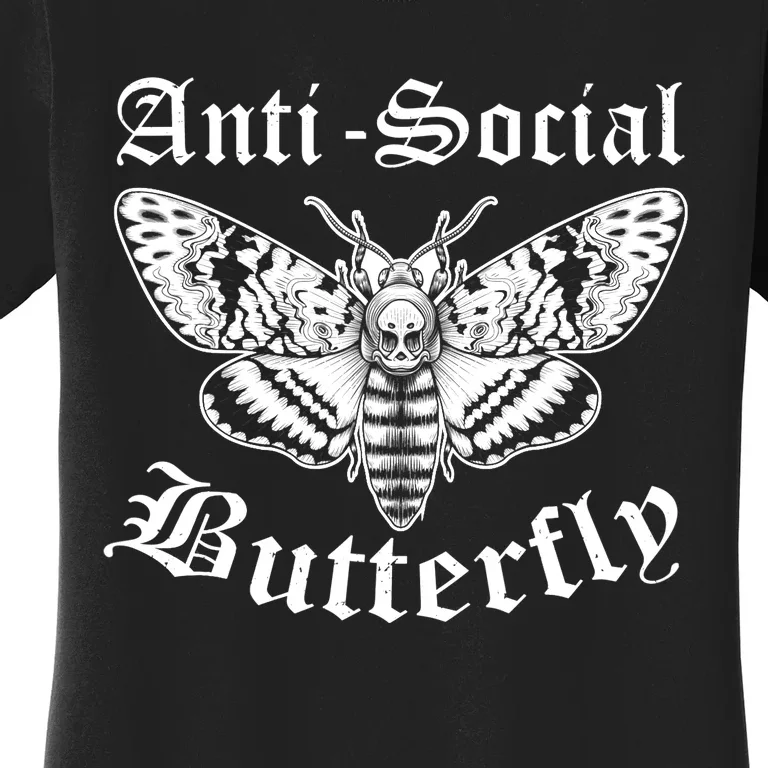 Funny Antisocial Butterfly Design, Introvert Humor Women's T-Shirt