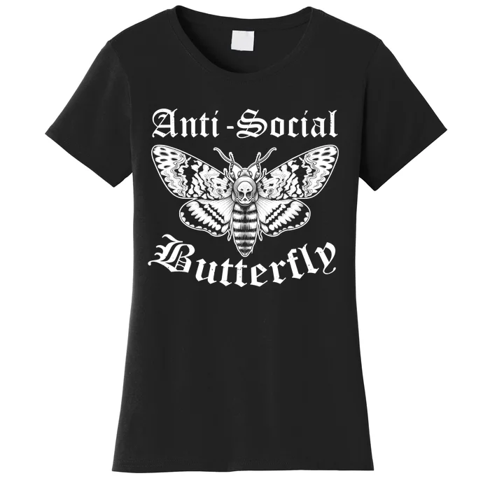 Funny Antisocial Butterfly Design, Introvert Humor Women's T-Shirt