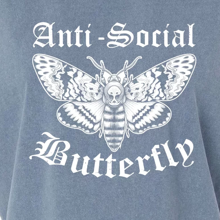 Funny Antisocial Butterfly Design, Introvert Humor Garment-Dyed Women's Muscle Tee