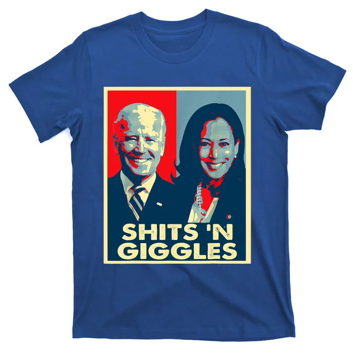 Funny Anti Biden Harris Shits 'N Giggles Political Gift T-Shirt