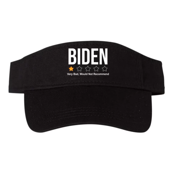 Funny Anti Biden Pro Trump 1 Star Rating Election Vote 2024 Valucap Bio-Washed Visor