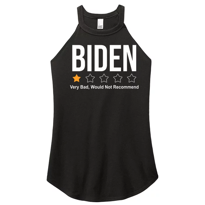 Funny Anti Biden Pro Trump 1 Star Rating Election Vote 2024 Women’s Perfect Tri Rocker Tank