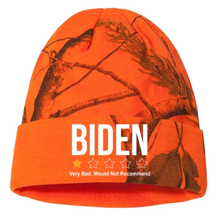 Funny Anti Biden Pro Trump 1 Star Rating Election Vote 2024 Kati - 12in Camo Beanie